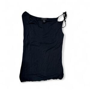 2000s mall core whimsigoth grunge asymetrical tie-shoulder tank The limited XS